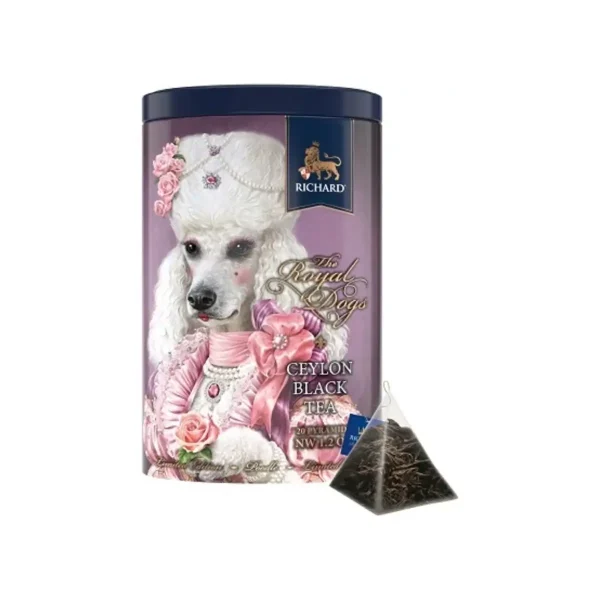 Richard Royal Ceylon Black Tea Dogs Uszkár Fémdoboz 34G Richard Royal Ceylon Black Tea Dogs Uszkár Fémdoboz 34G